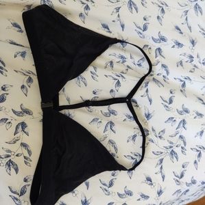 lululemon black front snap bralette